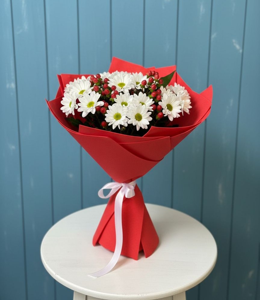 Букет цветов из: Хризантемы в Новоенисейске