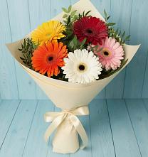 Букет цветов из:  Герберы #REPLACE_PRED# Новоенисейске