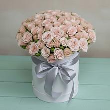 Цветочная композиция из Розы в шляпной коробке #REPLACE_PRED# Новоенисейске