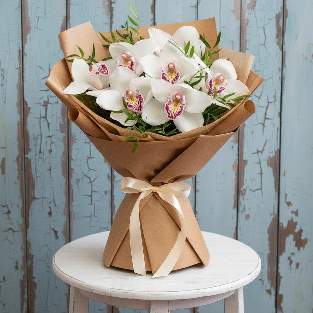 Букет цветов из: Орхидеи и Розы в Новоенисейске