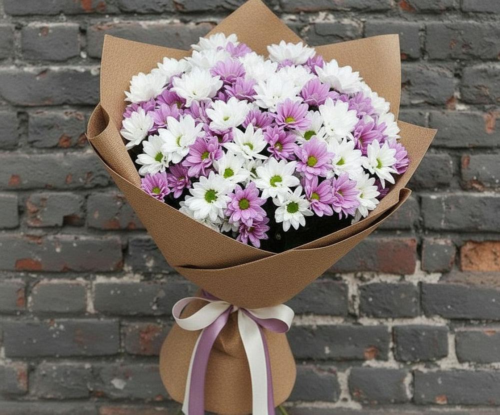 Букет цветов из: Хризантемы в Новоенисейске