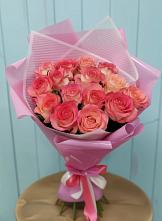 Букет 15 Розовых роз Равель в Новоенисейске